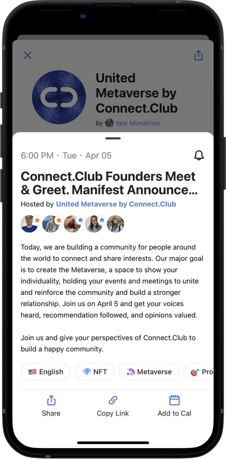 Participate club events